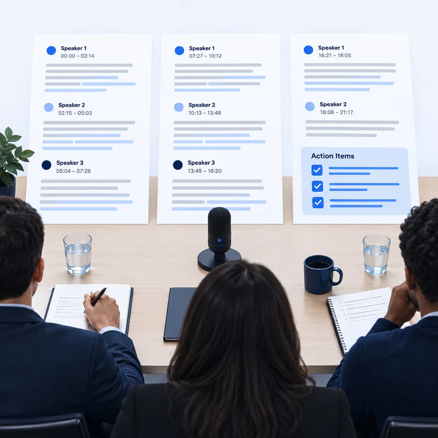 Beispiel für eine Meeting-Transkription
