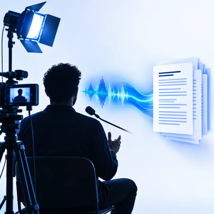 Beispiel für die Transkription eines Videos in Text